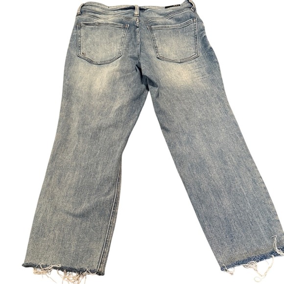Kut from the Kloth Light Blue Ripped Jeans Ankle‎ Sz 6 Button Fly - Picture 3 of 6